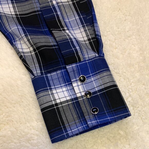 Ely 1878 Shirt Mens Small Western Cowboy Rodeo Pearl Snap Plaid Long Sleeve NWT - Picture 7 of 8